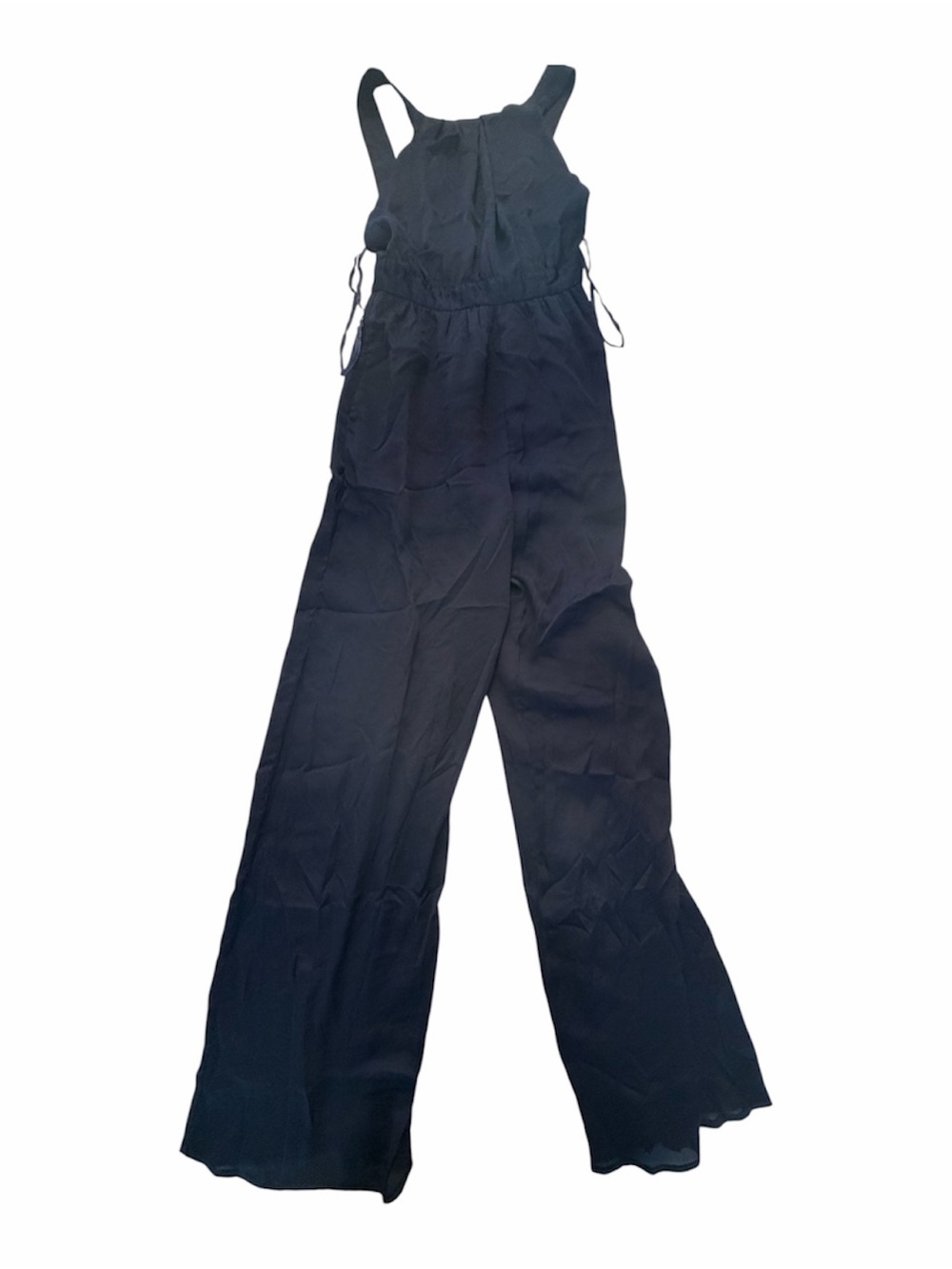 Ark & Co Blue Wide-Leg Tie-Detail Jumpsuit